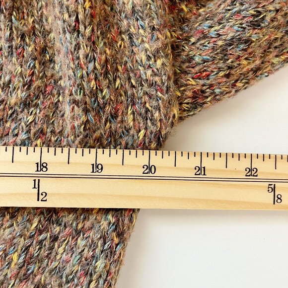 House of Harlow 1960 Brown Knit Fringe Shawl Cardigan Sweater - Size Medium - Picture 6 of 7